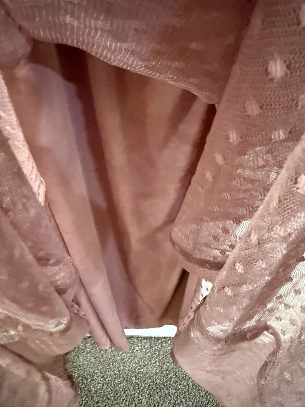 ASOS Dusty Mauve Lace Floral Dress - Picture 5 of 10